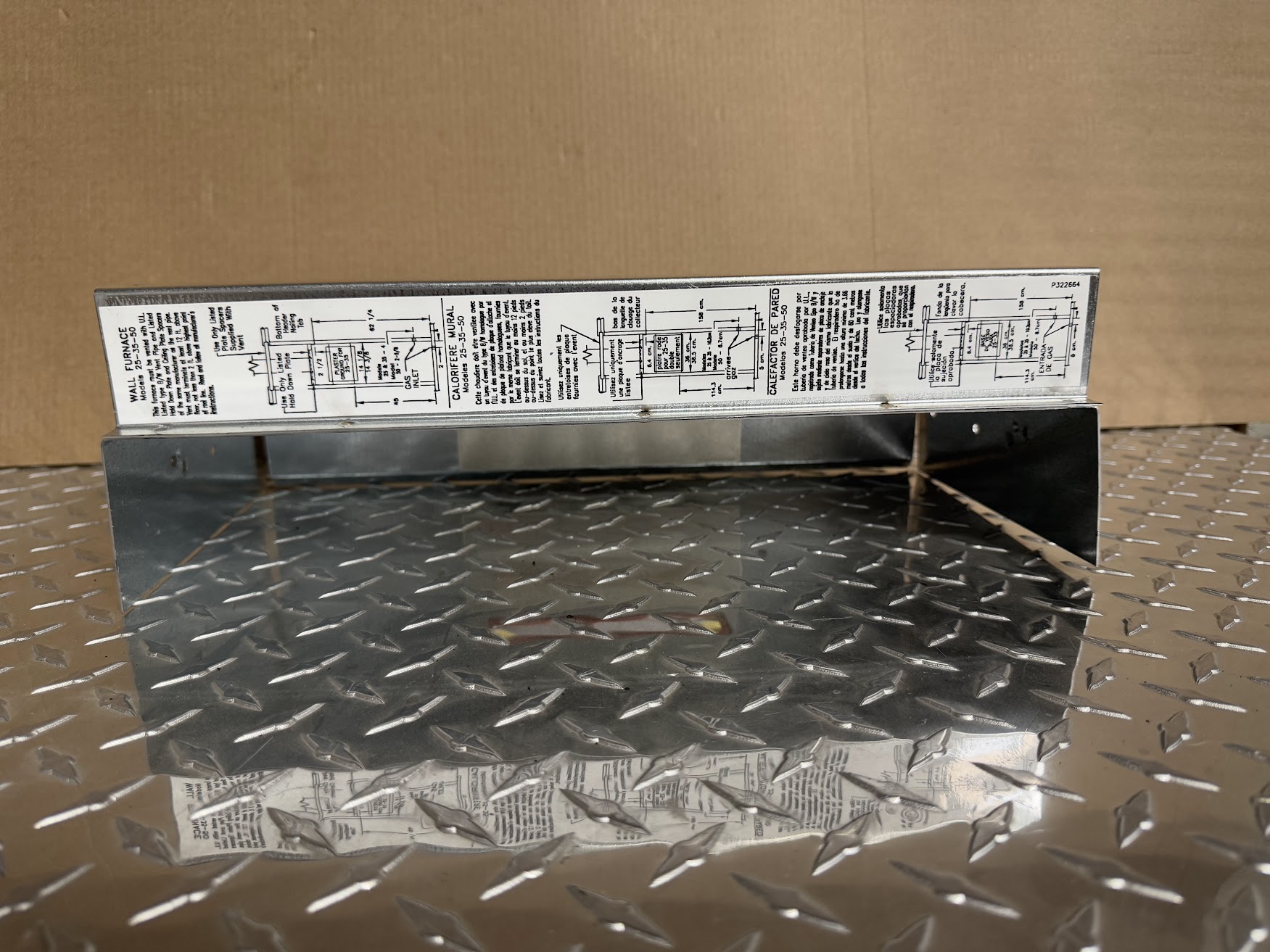 Williams Furnace Company 5902 Header for Monterey Top-Vent Furnaces